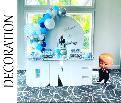 Decoration for baby shower, quinces and others